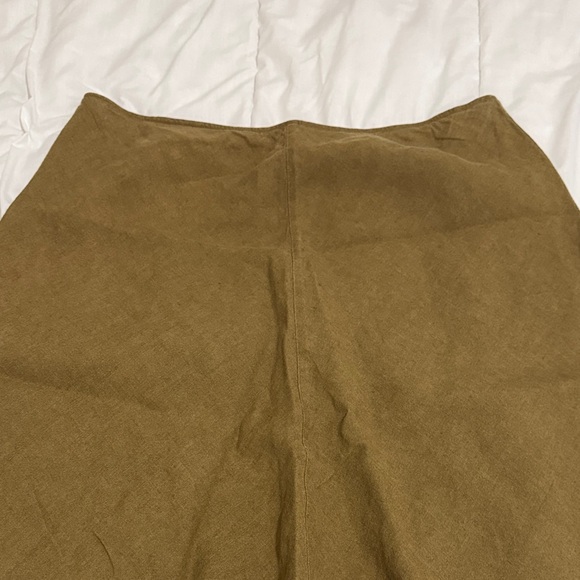 Eileen Fisher Olive Green Midi Skirt - Picture 10 of 15